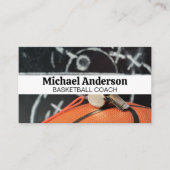 Basketball und Pfeifen | Gecoacht Visitenkarte (Vorderseite)