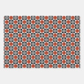 Basketball und Schneeflocken Schwarz-Weiß-Weihnach Geschenkpapier Set (Vorderseite)