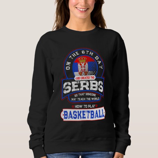 Basketball Und Serben Kosarka Srbija Sweatshirt (Vorderseite)