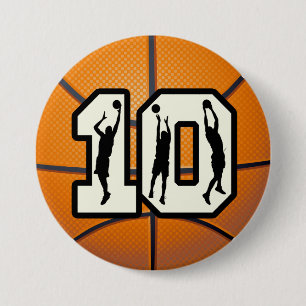 Basketball und Spieler der Nr.-10 Button