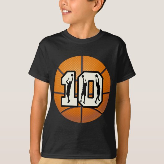 Basketball und Spieler der Nr.-10 T-Shirt (Vorderseite)