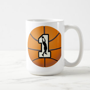 Basketball und Spieler der Nr.-1 Kaffeetasse