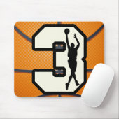 Basketball und Spieler der Nr.-3 Mousepad (Mit Mouse)