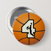 Basketball und Spieler der Nr.-4 Button (Vorne & Hinten)