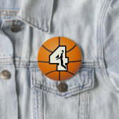 Basketball und Spieler der Nr.-4 Button (Beispiel)