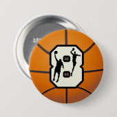 Basketball und Spieler der Nr.-8 Button (Vorne & Hinten)