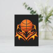 BASKETBALL UND SPIELER POSTKARTE (Stehend Vorderseite)