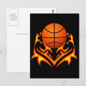 BASKETBALL UND SPIELER POSTKARTE (Vorne/Hinten)