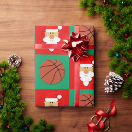 Basketball und Weihnachtsbällchen Weihnachten Geschenkpapier