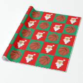 Basketball und Weihnachtsbällchen Weihnachten Geschenkpapier (Ungerollt)
