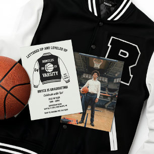 Basketball-Uni-Jacke-Abschlussfeier Einladung