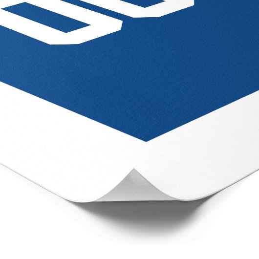 Basketball Uniform Poster personalisieren Blue (Ecke)