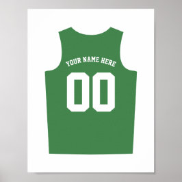 Basketball Uniform Poster personalisieren Dunkelgr