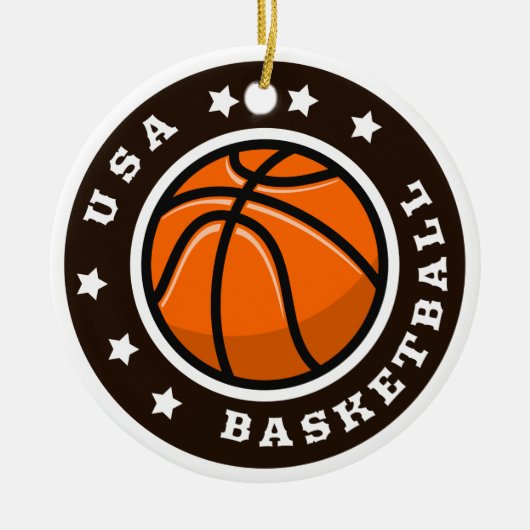 Basketball USA 2022 T - Shirt Klassischer Rundaufk Keramik Ornament (Vorne)