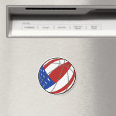 BASKETBALL USA FLAG PATRIOTIC MAGNET (In Situ (Geschirrspüler))