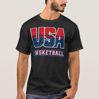 Basketball Usa Flag Patriotische Sportarten in gan T-Shirt