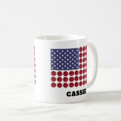BASKETBALL USA FLAG ZUNEHMEND KAFFEETASSE (VorderseiteRechts)