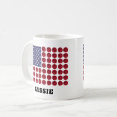BASKETBALL USA FLAG ZUNEHMEND KAFFEETASSE (Vorderseite Links)