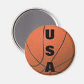Basketball (USA) Magnet (Vorderseite/Rückseite)