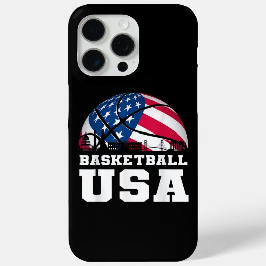 Basketball USA Support Team Tshirt USA Flag Dr. Case-Mate iPhone Hülle (Rückseite)