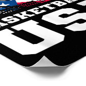 Basketball USA Support Team Tshirt USA Flag Dr. Poster (Ecke)
