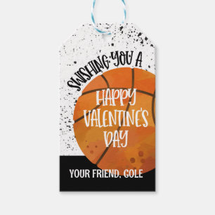 Basketball Valentine Card Gefallen Tag Geschenkanhänger