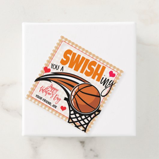 Basketball Valentine Tag Geschenkanhänger (Beispiel)