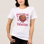 Basketball Valentine Tri-Blend Shirt (Vorderseite)