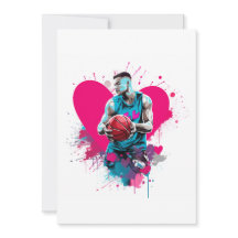 Basketball Valentinkarte