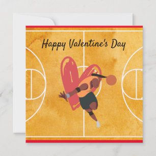 Basketball Valentinstag Basketball mit Liebe Feiertagskarte