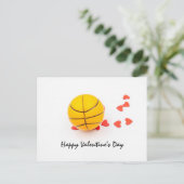 Basketball Valentinstag Basketball mit Liebe Postkarte (Stehend Vorderseite)
