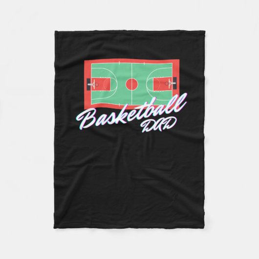 Basketball Vater 3 Fleecedecke (Vorderseite)