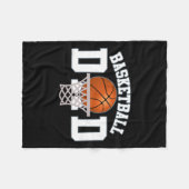 Basketball Vater 4 Fleecedecke (Vorderseite (Horizontal))