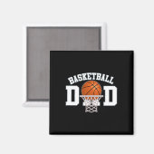 Basketball Vater 4 Magnet (Vorderseite/Rückseite)