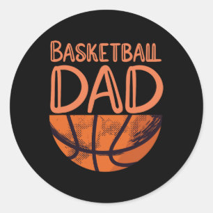 Basketball Vater - Basketball Player Vintag Basket Runder Aufkleber
