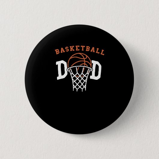 Basketball-Vater. Basketballtrainer Button (Vorderseite)