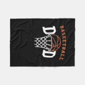 Basketball-Vater. Basketballtrainer Fleecedecke (Vorderseite (Horizontal))