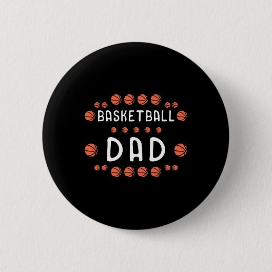 Basketball Vater Fan Best Daddy Ever Hooper Button (Vorderseite)