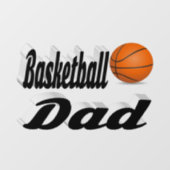 Basketball-Vater Fensteraufkleber (Blatt)
