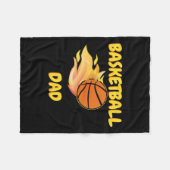 Basketball-Vater Fiery Basketball Geschenkdesign Fleecedecke (Vorderseite (Horizontal))