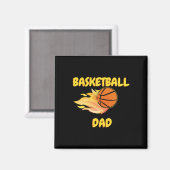 Basketball-Vater Fiery Basketball Geschenkdesign Magnet (Vorderseite/Rückseite)