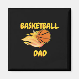 Basketball-Vater Fiery Basketball Geschenkdesign Magnet