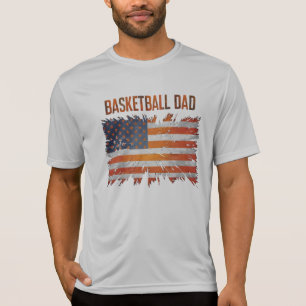 "Basketball Vater Flag_Bold Patriotic Sports Desig T-Shirt