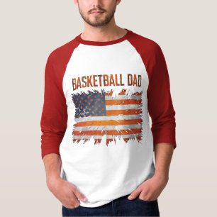 "Basketball Vater Flag Flag FlatBold Patriotic Spo T-Shirt