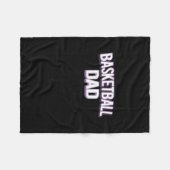 Basketball Vater - Funny Daddy Fleecedecke (Vorderseite (Horizontal))