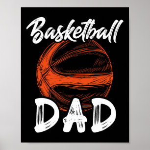 Basketball Vater für Männer Familienmatte Basketba Poster