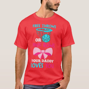 Basketball-Vater Geschlecht offenbaren Freiraum od T-Shirt