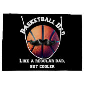 Basketball-Vater Große Geschenktüte (Rückseite)