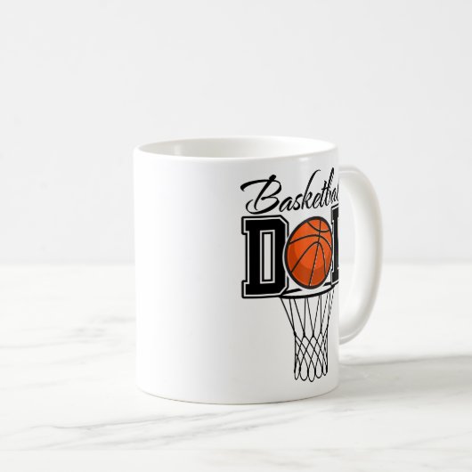 Basketball-Vater Kaffeetasse (VorderseiteRechts)