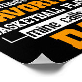 Basketball Vater Lebenszeit Lieblingsspielervater  Poster (Ecke)